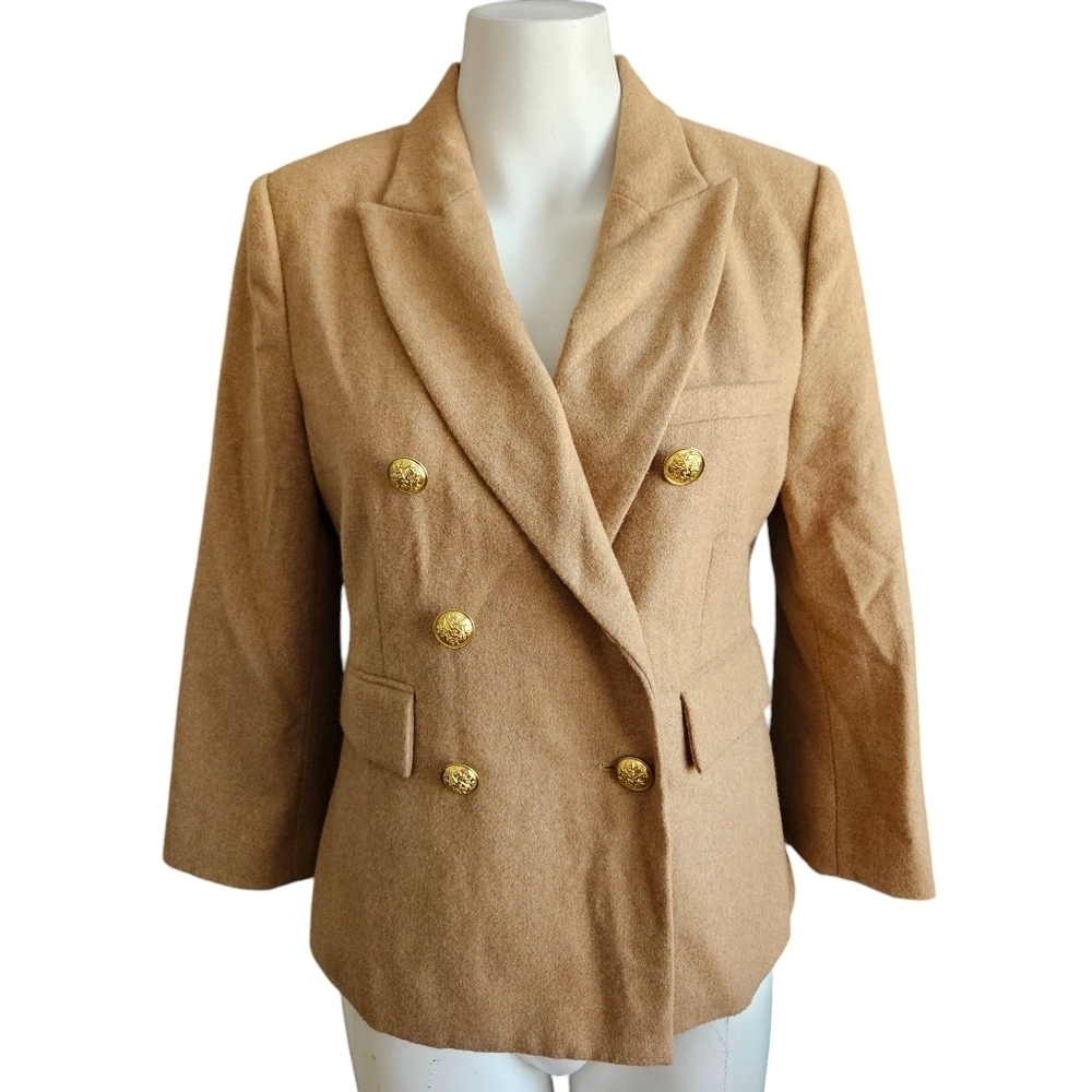 Kut From The Kloth Womens Wool Blend Blazer Size Small Camel